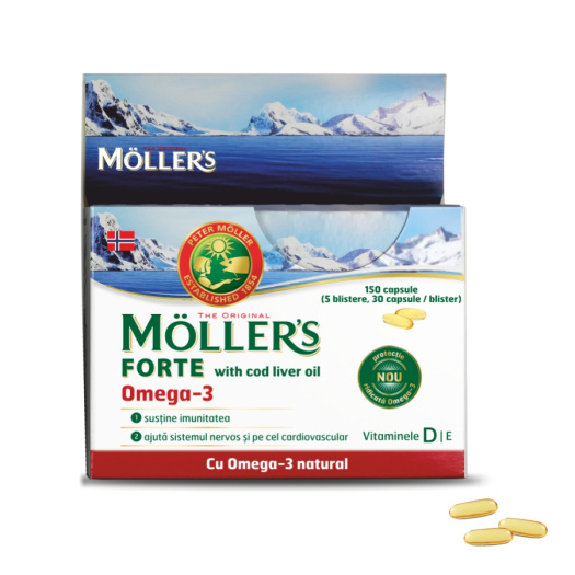 Mollers Forte Omega-3 with Cod Liver Oil, 150 capsule